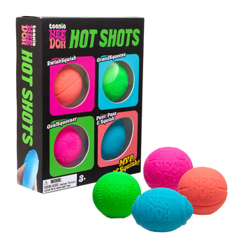 NEEDOH Schylling Teenie Hot Shots Squishy Fidget Toy Set Of 4