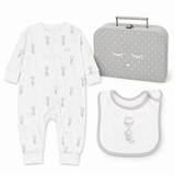 LIVLY Flying Elephants Footie & Bib Baby Gift Set