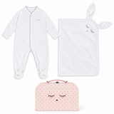 LIVLY Sleeping Cutie Footie & Blanket Gift Set – Pink Box