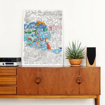 Omy Eco Friendly Kids' Colouring Posters | Fun Animal & Jungle Designs - My Little Thieves