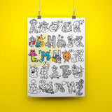 Omy Eco Friendly Kids' Colouring Posters | Fun Animal & Jungle Designs - My Little Thieves