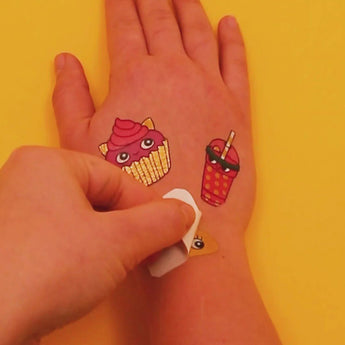 Omy Kids' Temporary Tattoos | Fun Dinosaur & Glow In The Dark Designs