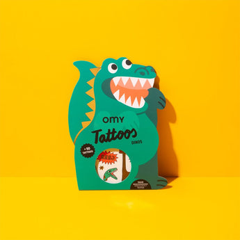Omy Kids' Temporary Tattoos | Fun Dinosaur & Glow In The Dark Designs