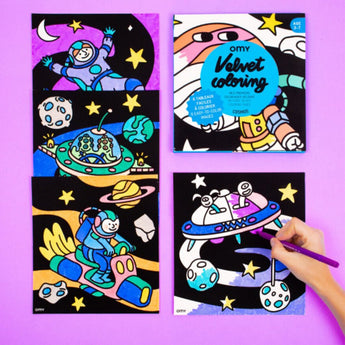 Omy Velvet Colouring Set | Kawaii Themed Creative Art For Kids