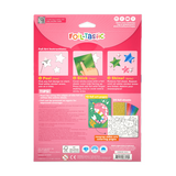Ooly Foil Tastic 36-piece art kit box with foil art instructions, colorful examples, and whimsical unicorn designs.