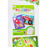 Ooly Foil-tastic "Gadgets & Gizmos" foil art and coloring set with rocket, monster truck, and robot designs.