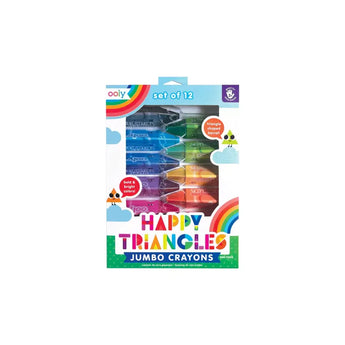 Ooly Happy Triangles Jumbo Crayons Set Of 12 | Arts&Crafts