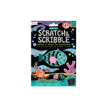 Ooly Mini Scratch & Scribble Art Kit, 7 Piece Activity Set