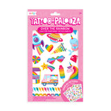 Ooly Tattoo Palooza "Over the Rainbow" temporary tattoos with colorful rockets, unicorns, and hearts.