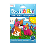 Ooly Undercover Art "Dog Days" hidden pattern coloring activity set with two colorful dogs on the cover.