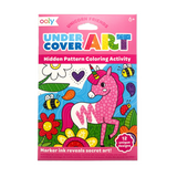Ooly Undercover Art Unicorn Friends coloring set with a pink unicorn, bees, and flowers on the packaging.