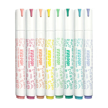 Ooly Vivid Pop Opaque Paint Markers Metallic Set Of 8 | Water Based Art Markers - My Little Thieves