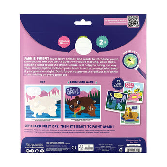 Ooly Water Amaze Under the Sea reusable art boards with paintbrush, showing "Growl" bear before and after water reveals color.