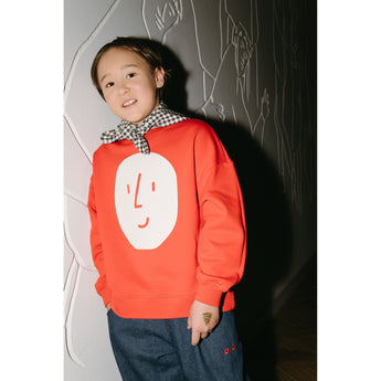 Oxox Club Potato Face Kid's Sweatshirt Red | Sweatshirt Boy
