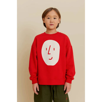 Oxox Club Potato Face Kid's Sweatshirt Red | Sweatshirt Boy