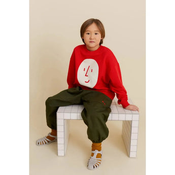 Oxox Club Potato Face Kid's Sweatshirt Red | Sweatshirt Boy