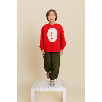 Oxox Club Potato Face Kid's Sweatshirt Red | Sweatshirt Boy