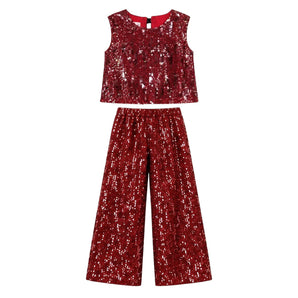 PHI Clothing - Girls' Sequin Top & Trousers Set