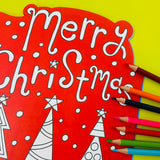 Rachel Ellen Christmas die-cut colouring book XSTICOLBK01 Lifestyle1