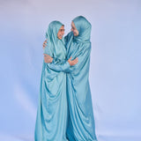 Rouqei Teen Isdal Prayer Satin Outfit One Piece Set | Prayer Set
