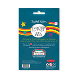 Moon and Rocket scented glitter gel pens - back