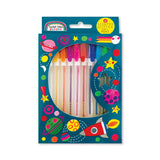Moon and Rocket scented glitter gel pens - front