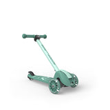 Mint green Scoot & Ride Highwaykick 3S LED 3-wheel light-up scooter with adjustable handle.