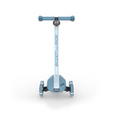 Light blue Scoot & Ride Highwaykick 3S LED 3-wheel kids scooter with glowing wheels.