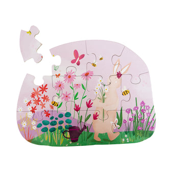Shape Puzzle Mrs. Rabbit's Flowers 12 Pieces 3 Y+