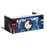 Sharper Image RC Battle Wedge Tank box, featuring two black and red tanks, battle tracks, and game details.