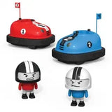 Sharper Image RC Speed Bumper Road Rage set with red and blue bumper cars, plus two angry driver figures.