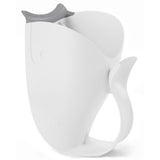 White whale-shaped Skip Hop Moby Waterfall Rinser with a gray rubber lip and easy-grip handle.
