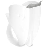 White Skip Hop Moby Waterfall Rinser, a whale-shaped baby bath cup with a gray rubber lip and easy-grip handle.