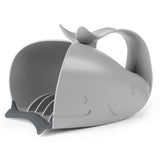 Gray whale-shaped Skip Hop Moby Waterfall Rinser with a soft rubber lip and easy-grip handle.