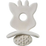 White Sophie la girafe So'Pure natural rubber teething toy with textured nubs and a central hole.