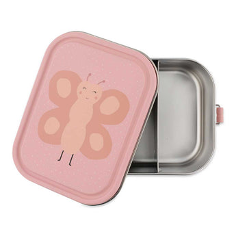 Stainless Steel Lunch Box Large 2 Compartment Mrs. Butterfly