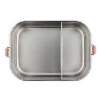 Stainless Steel Lunch Box Large 2 Compartment Mrs. Butterfly