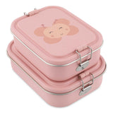 Stainless Steel Lunch Box Large 2 Compartment Mrs. Butterfly