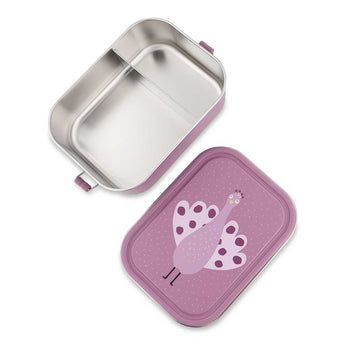 Stainless Steel Lunch Box Large 2 Compartment Mrs. Peacock