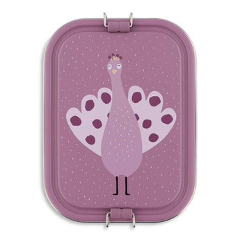 Stainless Steel Lunch Box Large 2 Compartment Mrs. Peacock