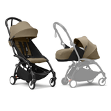 Stokke YOYO3 Black Frame Newborn Shell and 6+ Toffee