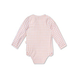 Swim Essentials Apricot Orange Girls Long Sleeve Swimsuit | Kids Swim - My Little Thieves