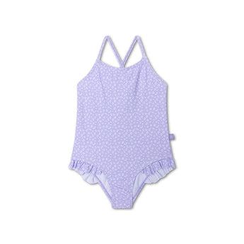Swim Essentials Lila Leopard Print Swimsuit For Girls | Kids Swimwear - My Little Thieves