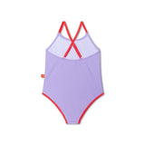 Swim Essentials Purple Print Swimsuit For Girls | Kids Swimwear - My Little Thieves