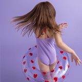 Swim Essentials Purple Print Swimsuit For Girls | Kids Swimwear - My Little Thieves