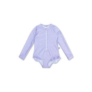Girls Rashguard Longsleeve Swimsuit with UPF50+
