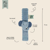 Trixie Eco Friendly Wrist Rattle Collection Mr. Fox, Mrs. Elephant, Mr. Lion, Mr. Dino, Mrs. Rabbit | Rattle
