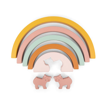 Trixie Handmade Eco Friendly Wooden Rainbow Stacking Toy | Fsc Certified