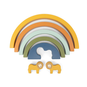Trixie Handmade Eco Friendly Wooden Rainbow Stacking Toy | Fsc Certified