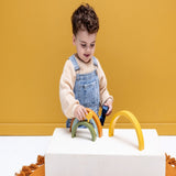 Trixie Handmade Eco Friendly Wooden Rainbow Stacking Toy | Fsc Certified